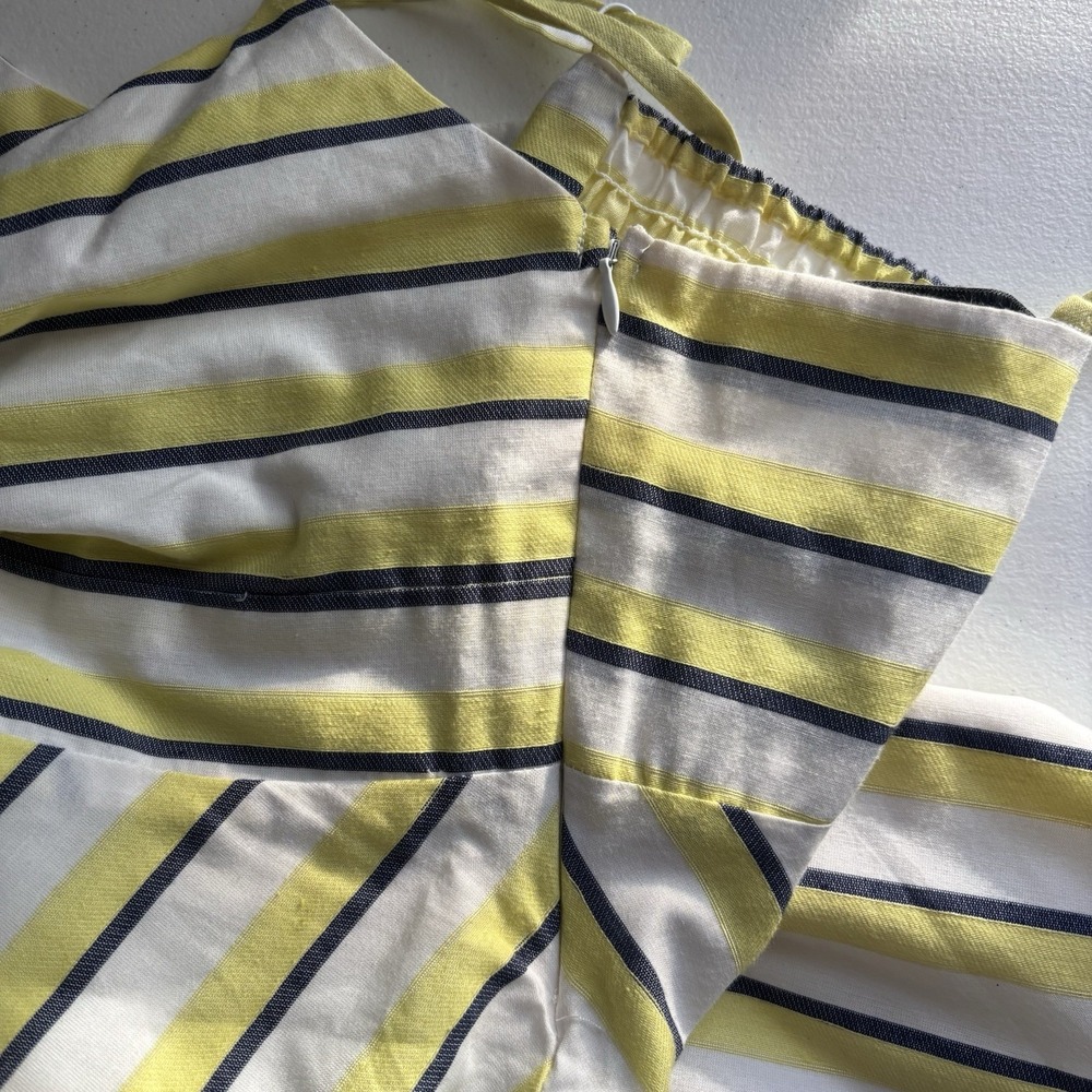 cupcakes and cashmere Women's Kerria Babydoll Top Size XS Yellow Stripe Coastal - Picture 5 of 10